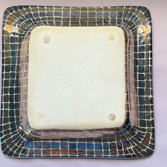 Signed Gold, & silver, dish Vintage - Picture 2 of 3